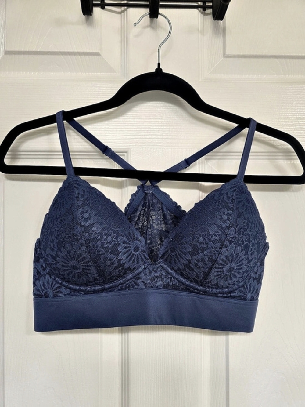 PINK Floral Lace Bralette - Size M